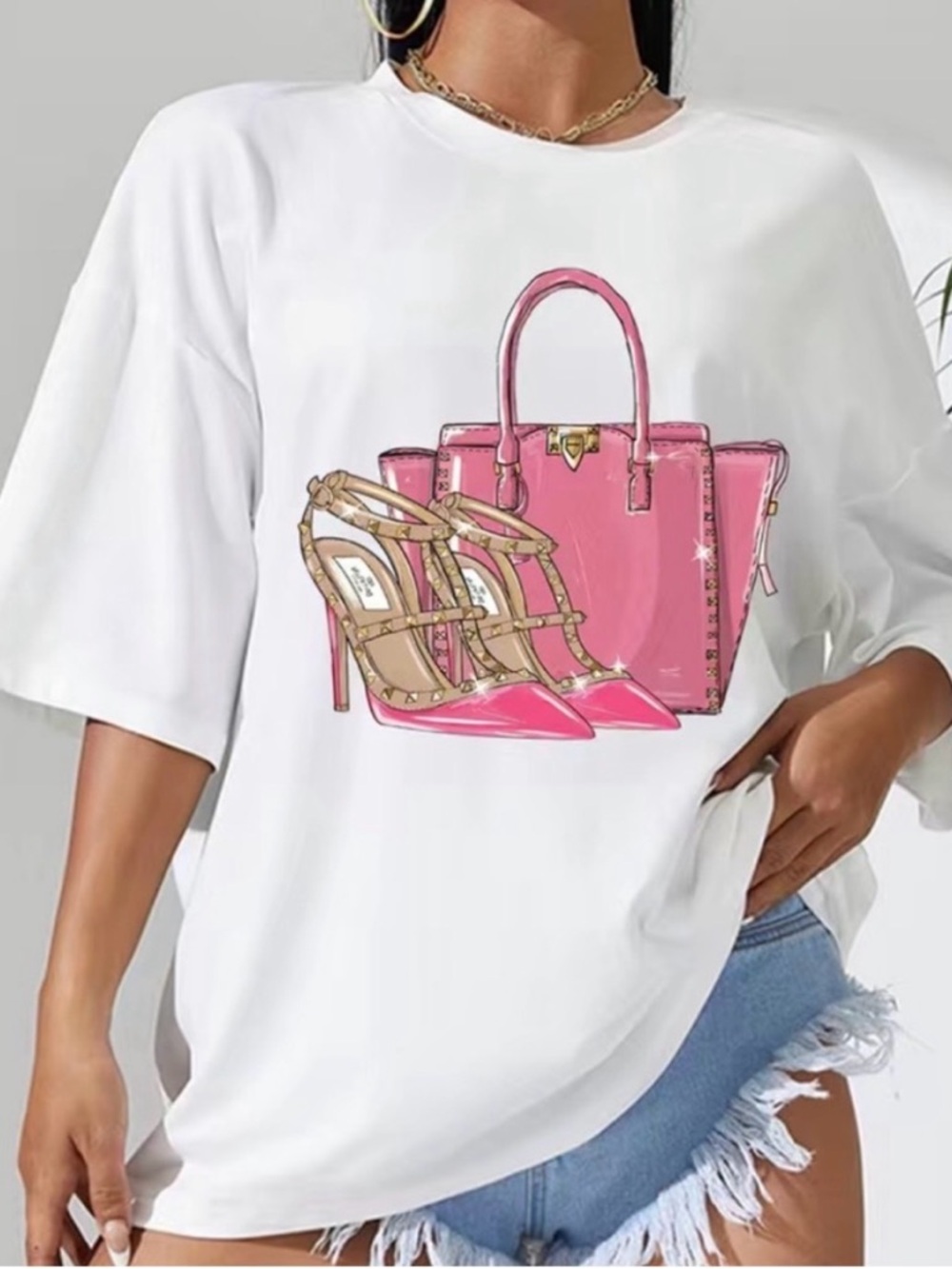 NEW T shirt with cute purse and she decal size 1X 🌺🌷🌺🌸 BN 57